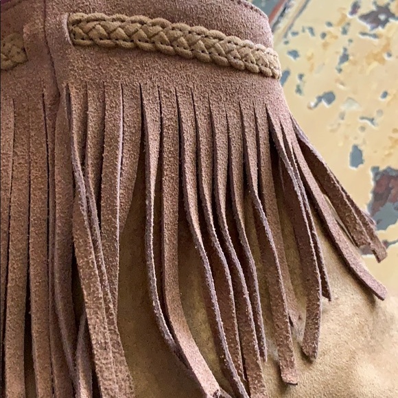 💥 FAUX SUEDE ANKLE BOOTS SZ 10 - Picture 2 of 8